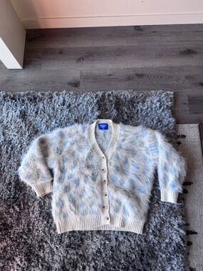Aelfric Eden Cream Sweater with Pale Blue Accents